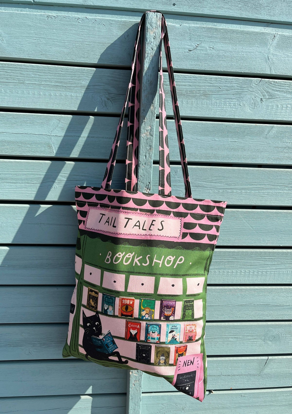 Bookshop Cat Tote Bag