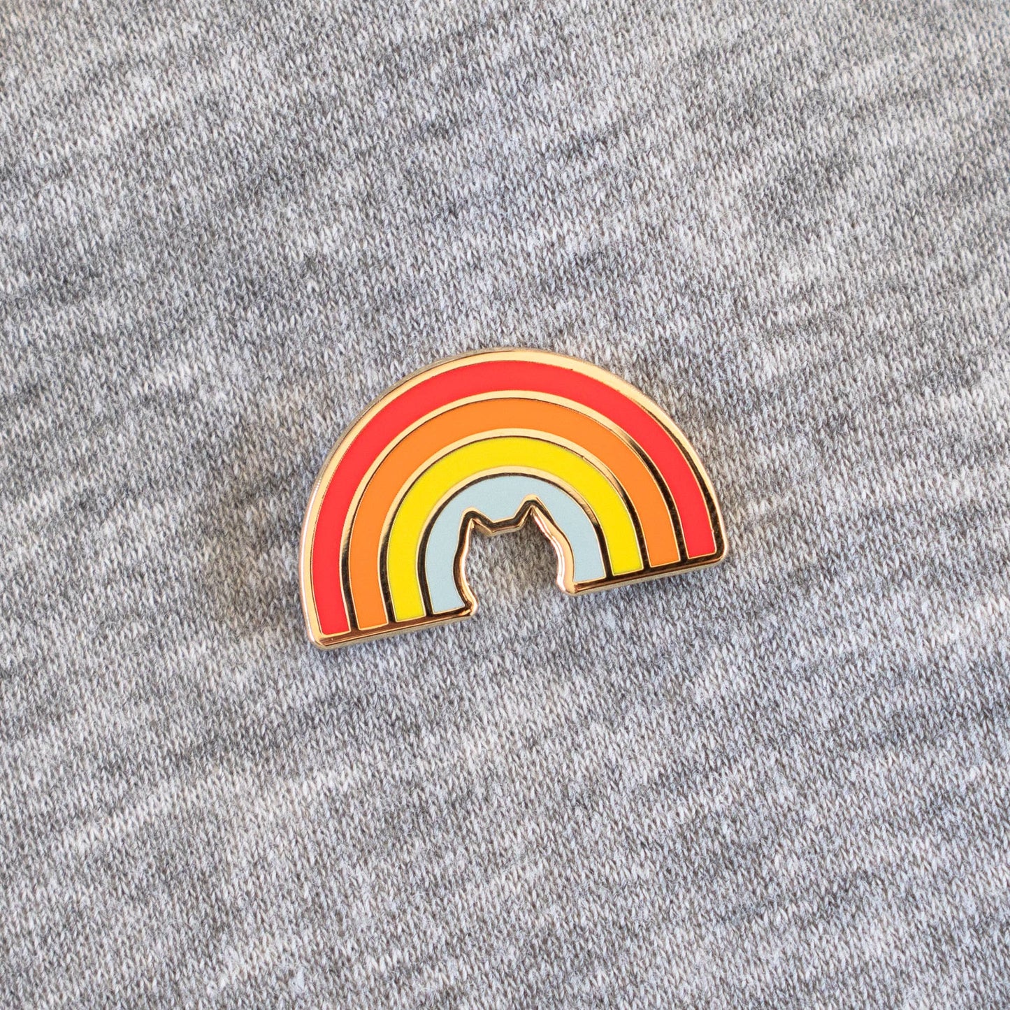 Cat Rainbow Pin