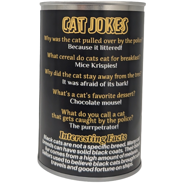Salem the Canned Black Cat - Cat Plush in a Can: Pop Top Lid