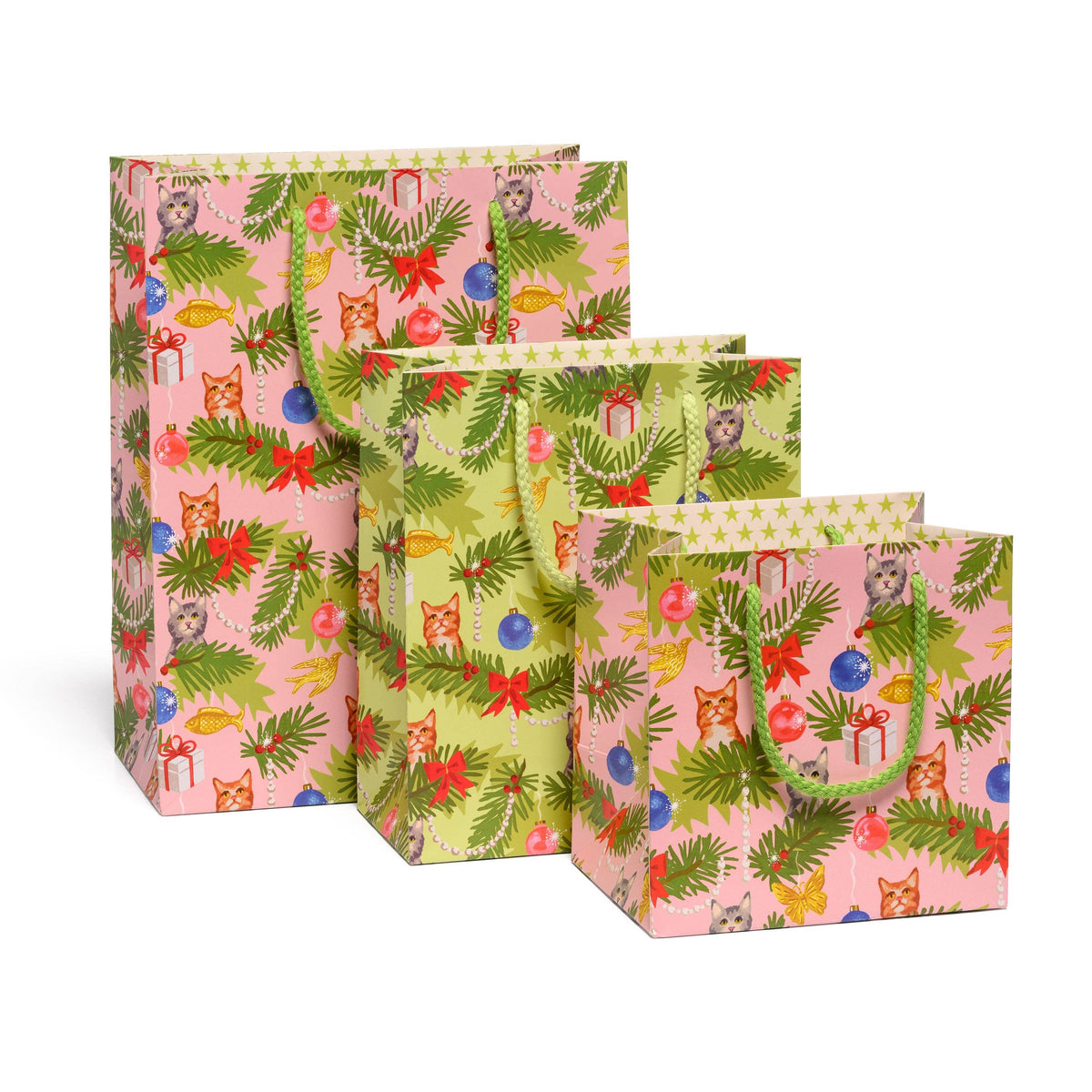 Meowy Christmas gift bags: Large