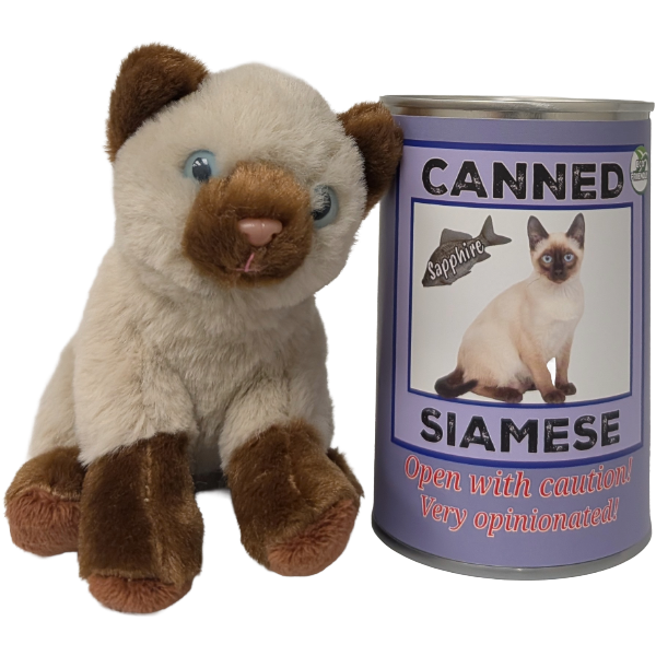 Canned Siamese | Rescue Cat | Eco-Friendly Recycled Gift: Pop Top Lid