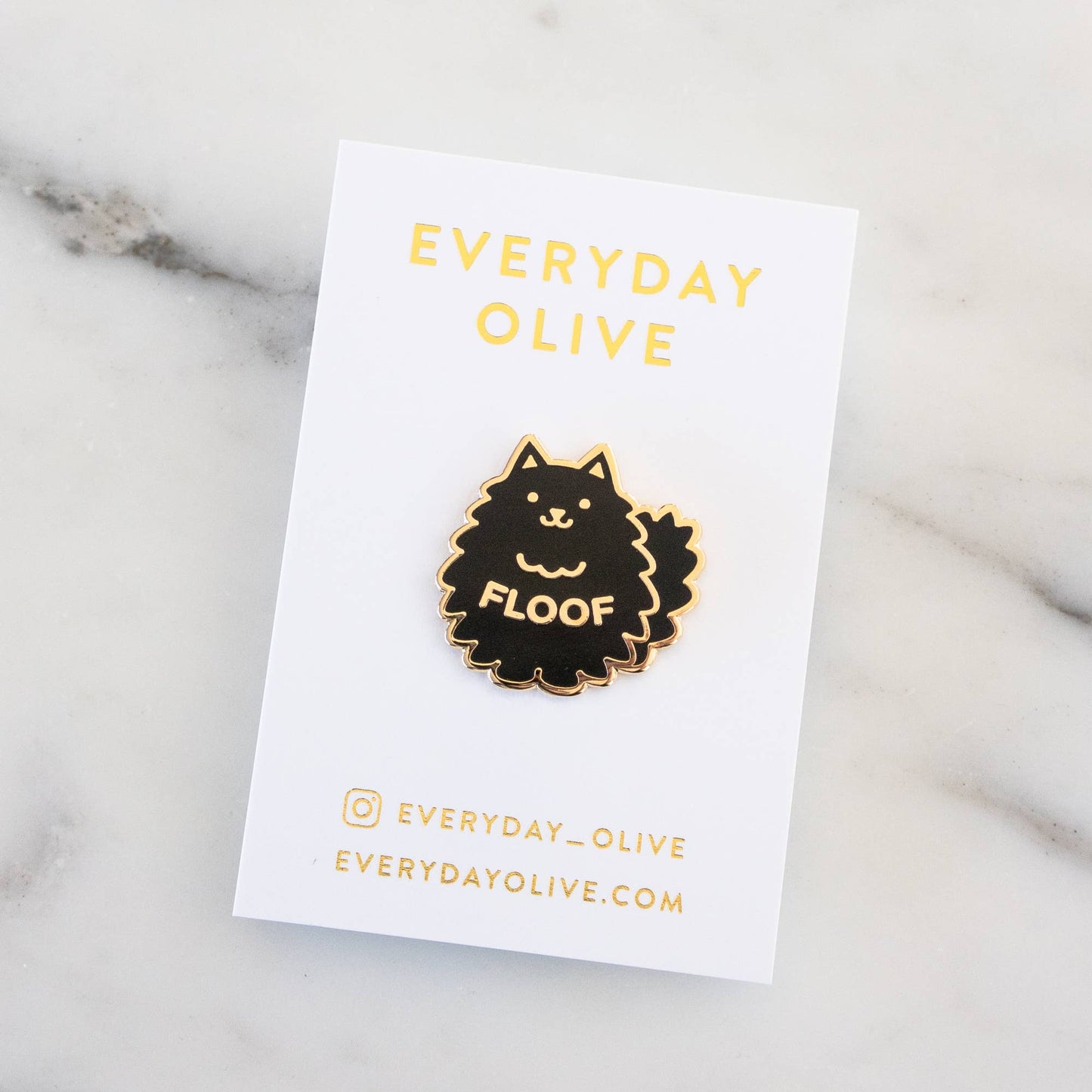 Floof Pin: Gold/grey