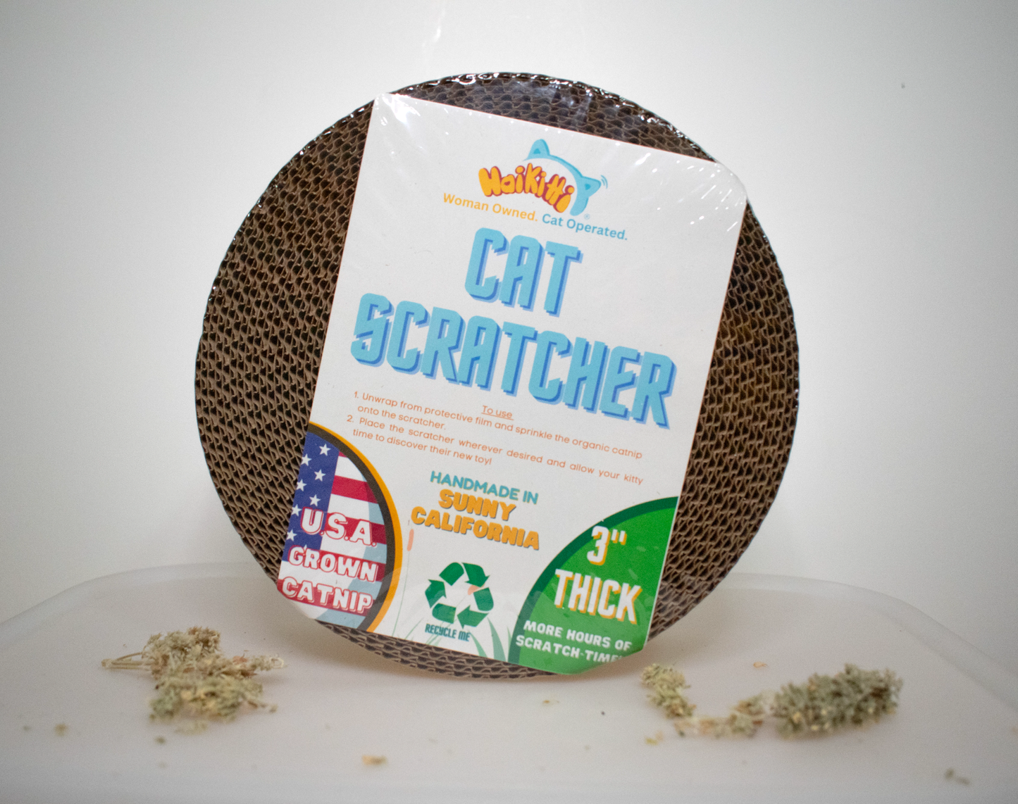 10 inch Cat Scratcher + Bonus Catnip