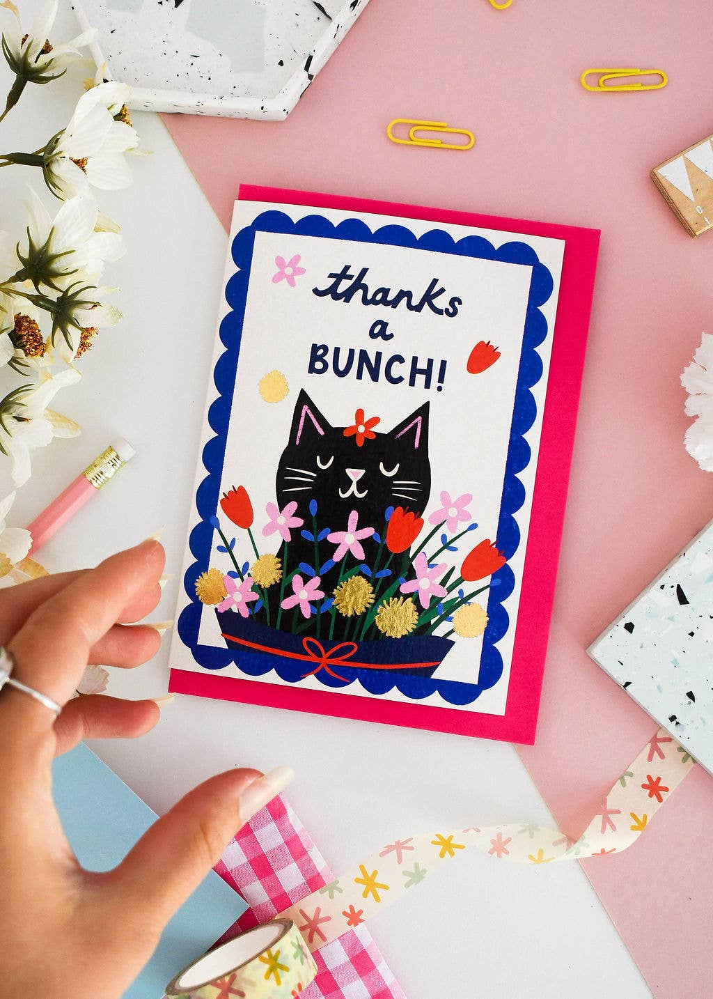 Thanks a Bunch Greeting Card-BLANK INSIDE