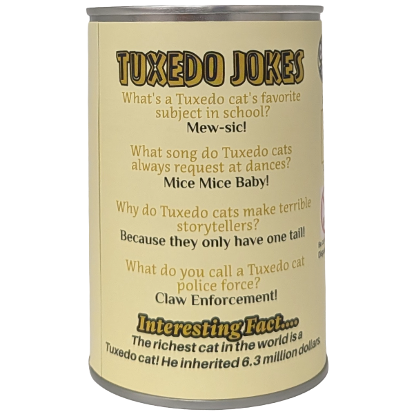 Canned Tuxedo - Rescue Cat - Eco-Friendly and Recycled: Pop Top Lid