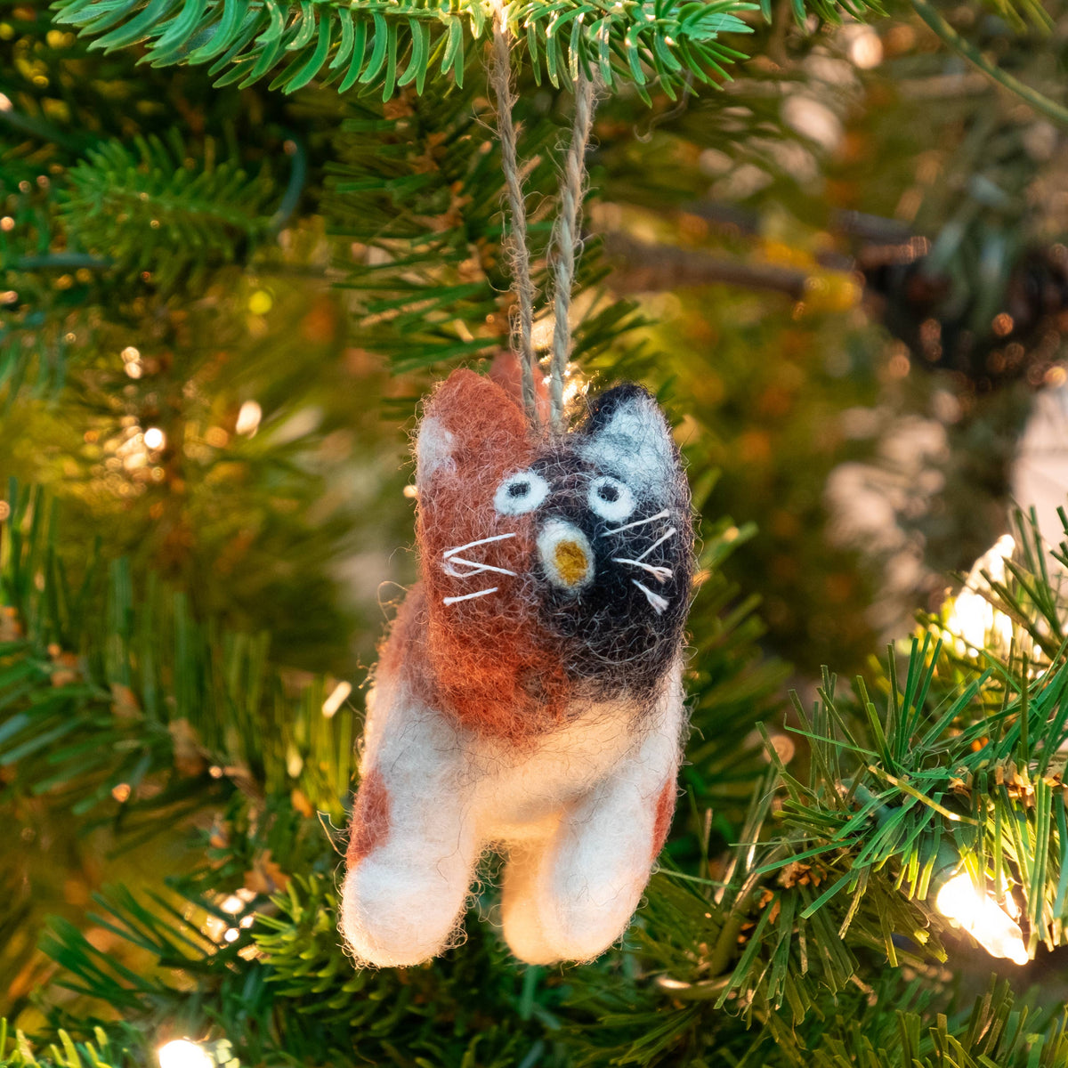 Ornament - Little Felt Cat - Calico