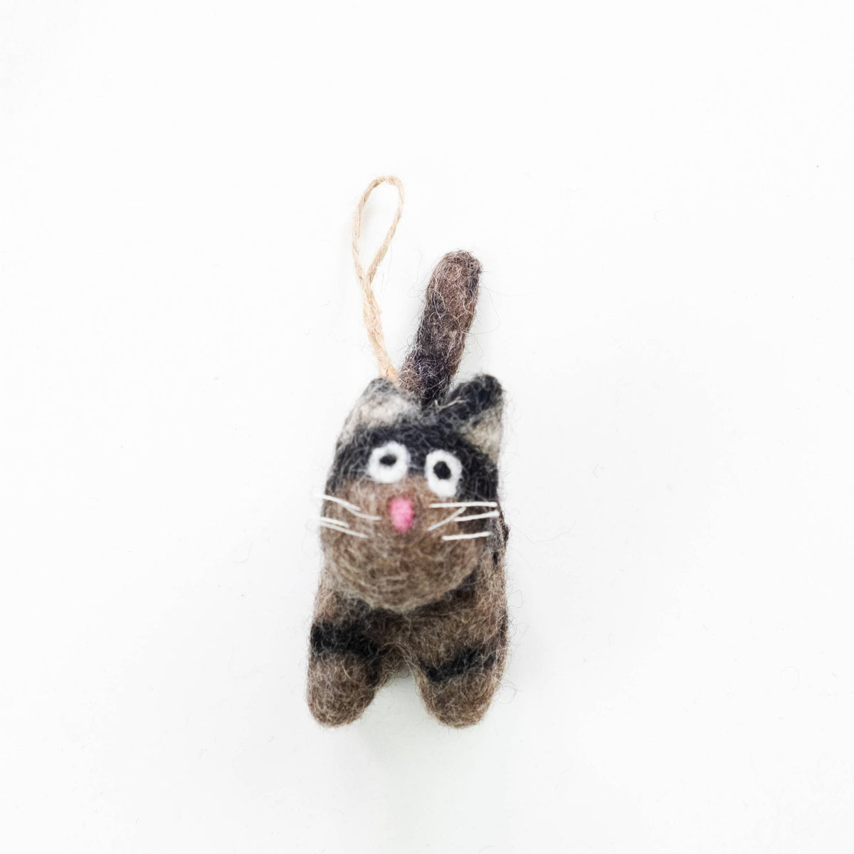 Ornament - Little Felt Cat - Dark Gray