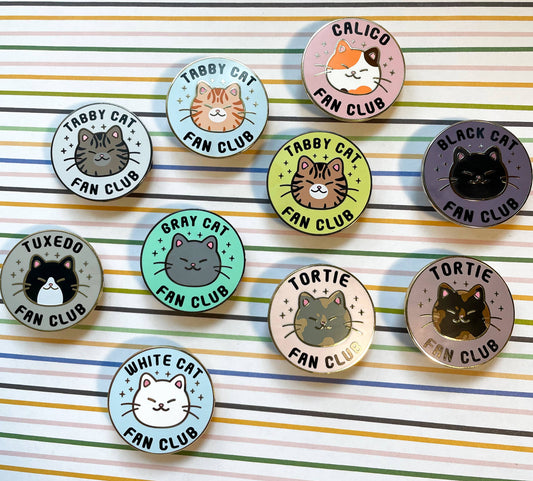 Cat Fan Club Hard Enamel Pin