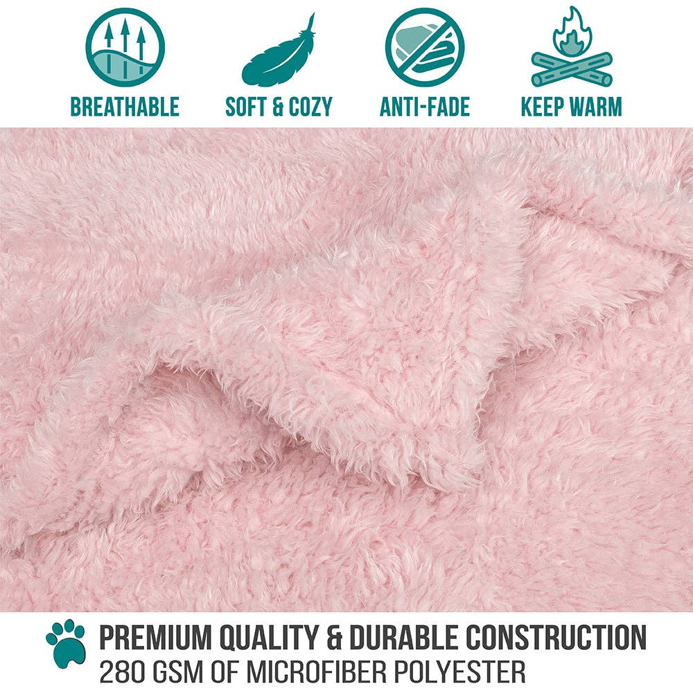 Fluffy Pet Blanket: Beige / Medium - 29" x 40"