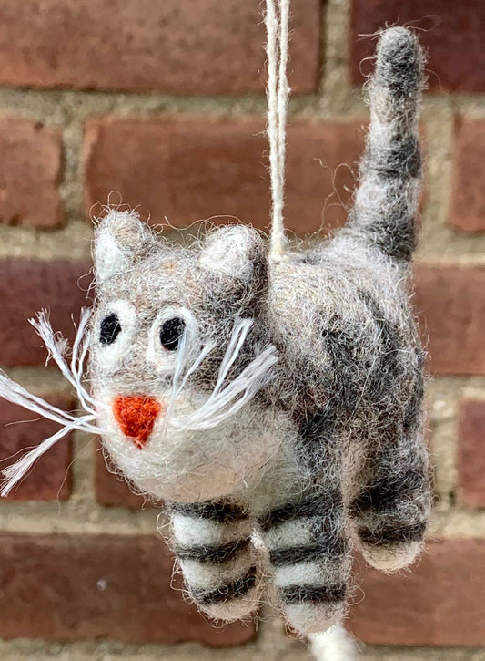 Gray Tabby Cat Ornament