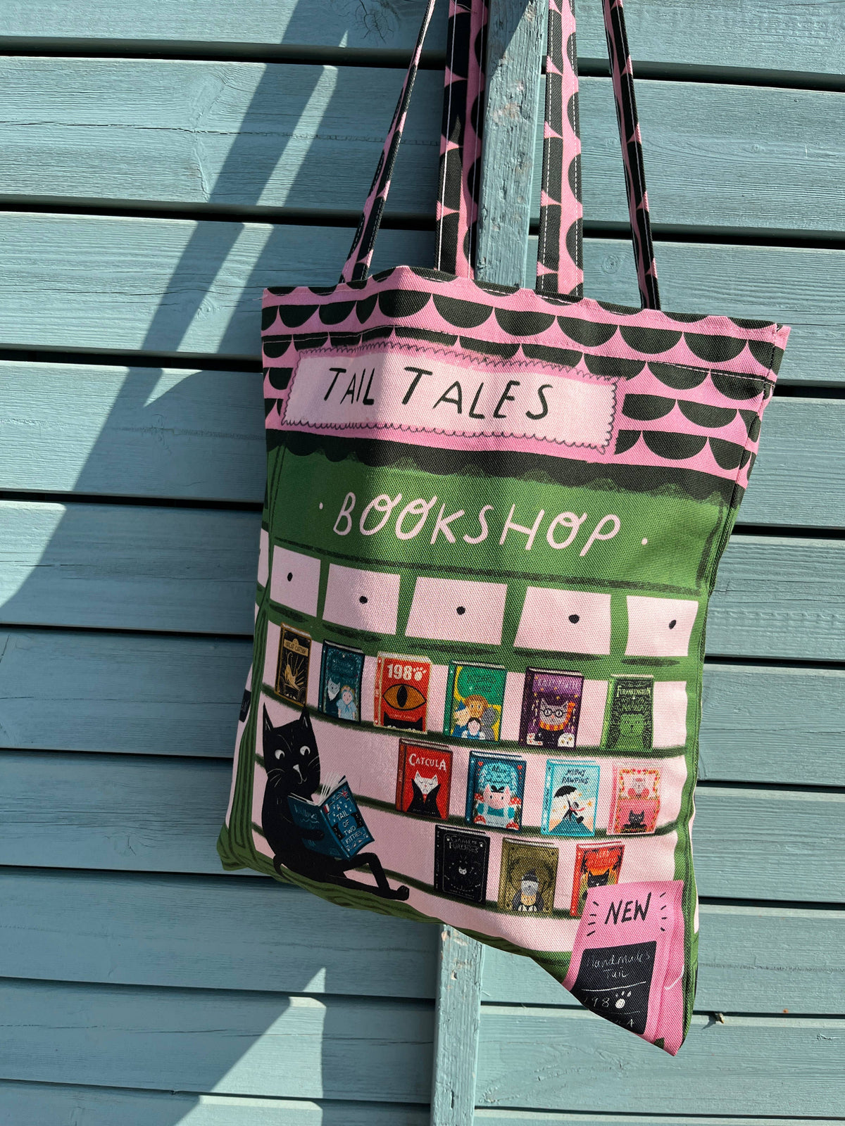Bookshop Cat Tote Bag