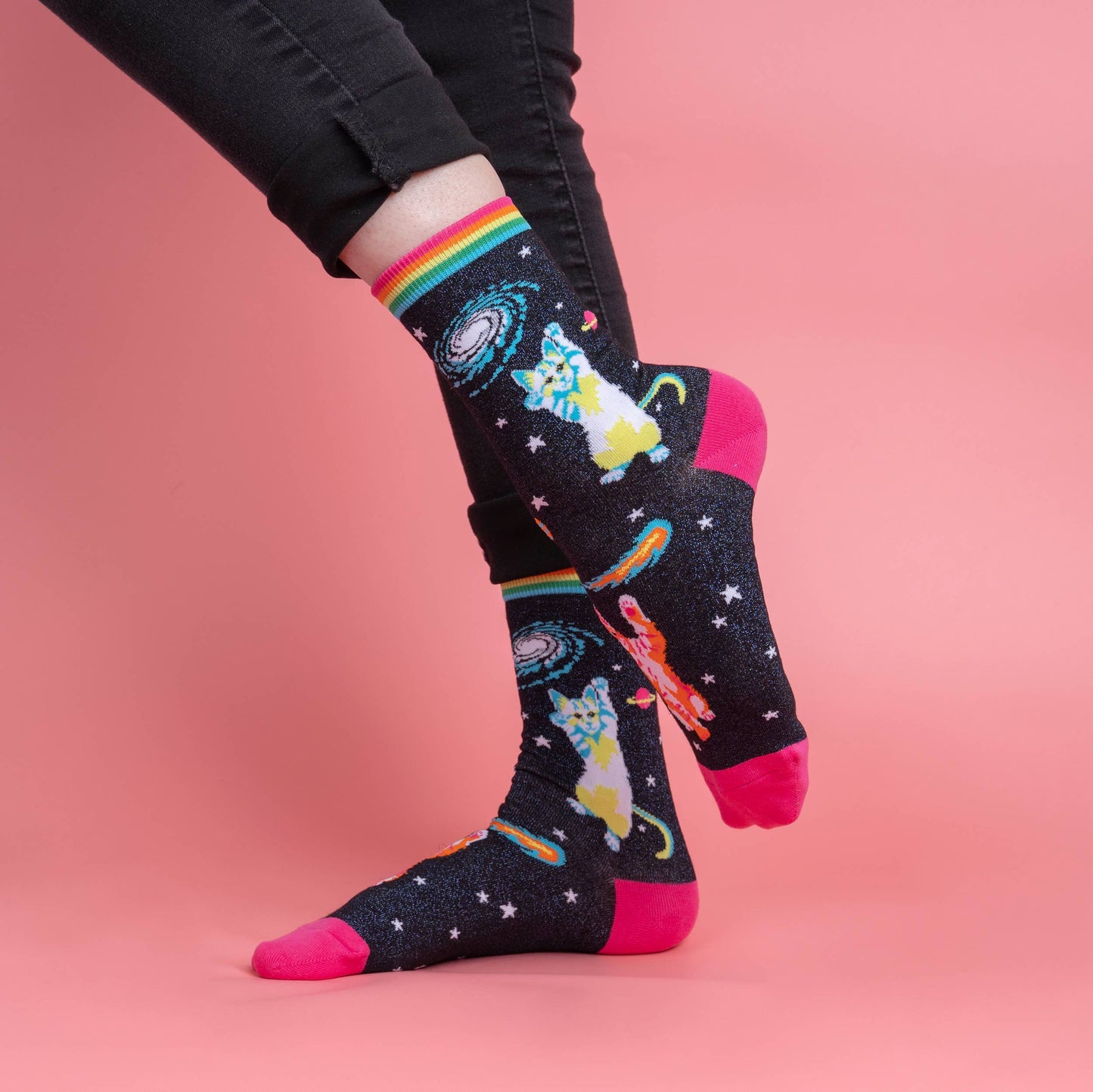 Space Cats Women's Crew Socks
