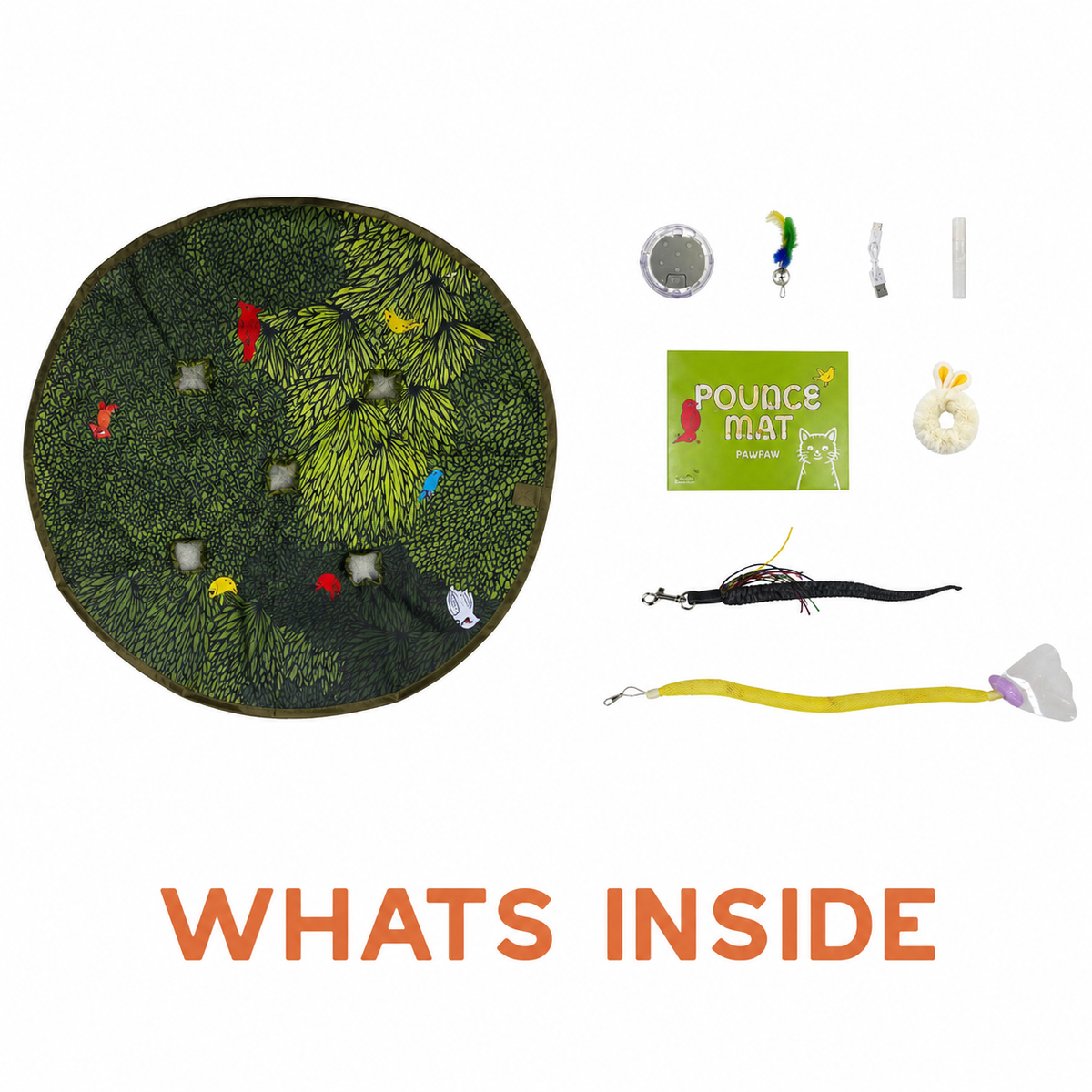Pounce Mat 2.0- Hunting Toy- 2-in-1 Toy with interactive ball