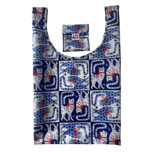 Reusable Grocery Bag - Cat Print