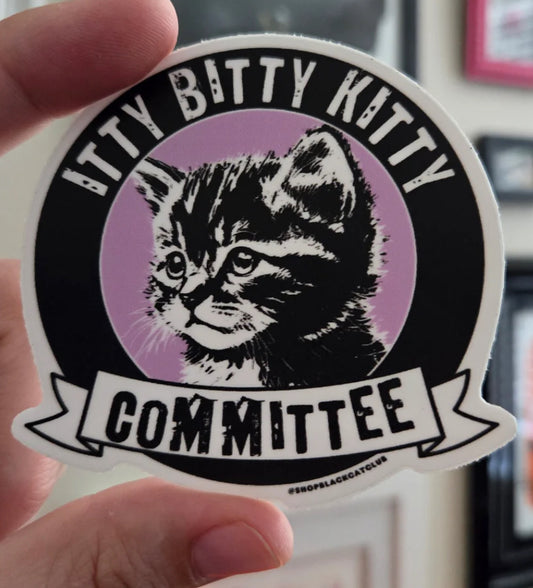 Itty Bitty Kitty Committee Vinyl Sticker