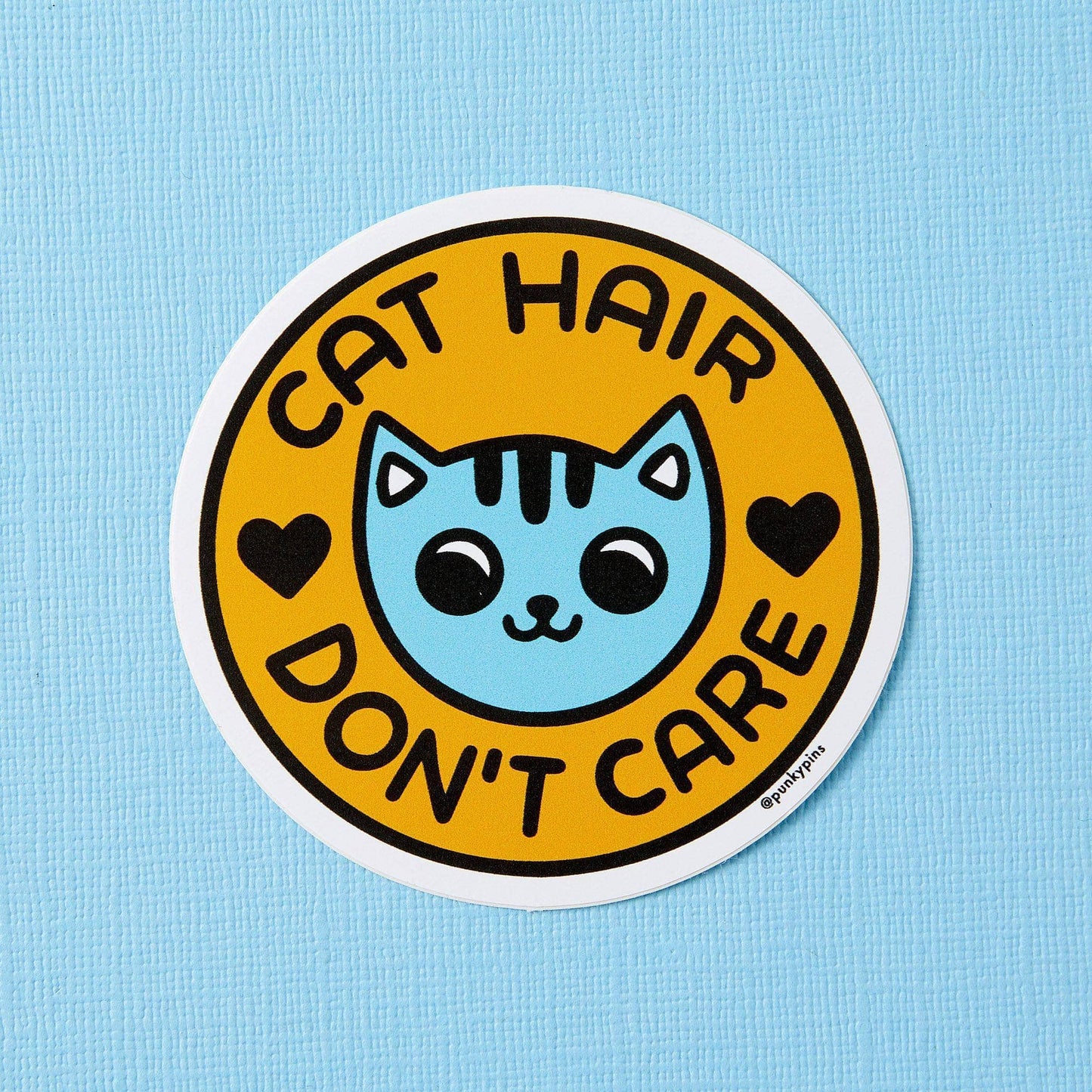 Cat Hair Don't Care Vinyl Sticker