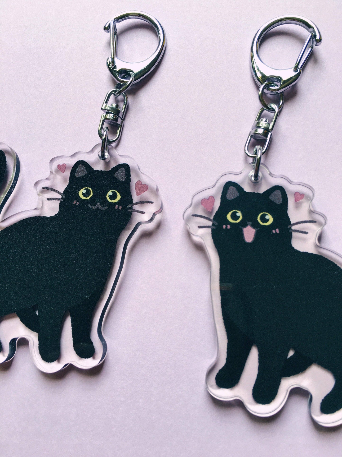Black Cat Acrylic Keychain