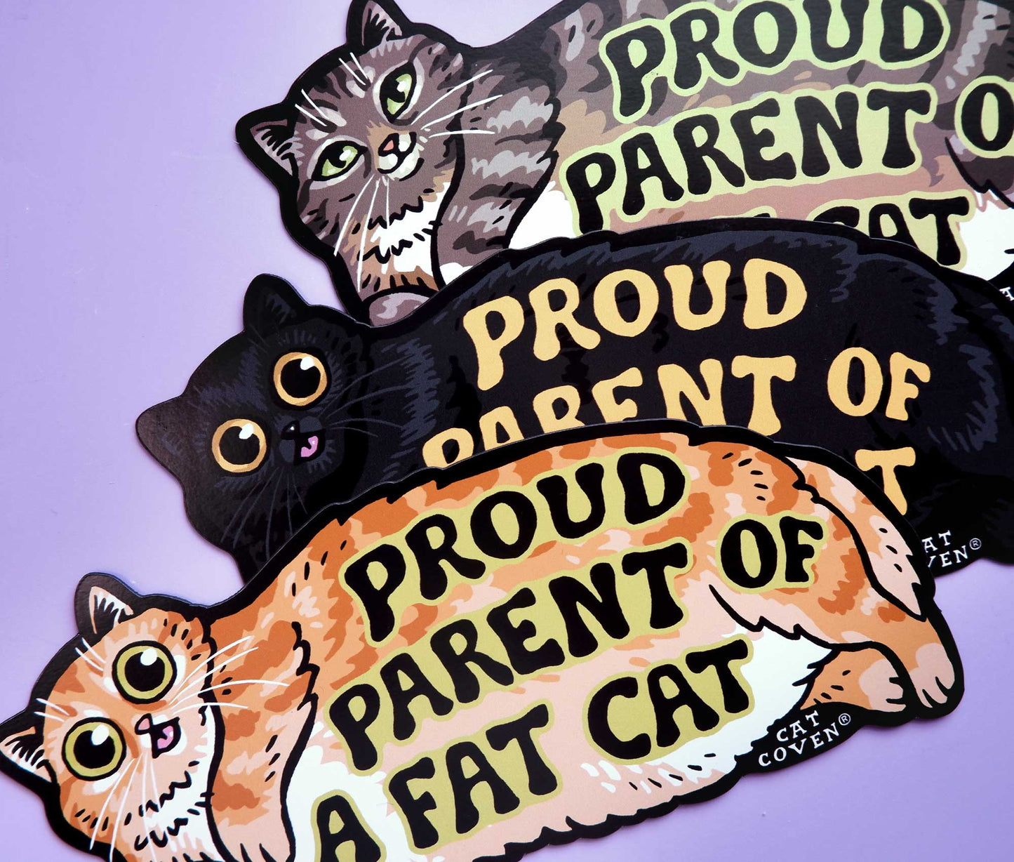 Fat Cat (Tabby) - Car Magnet