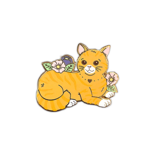 Orange Tabby Cat Enamel Pin