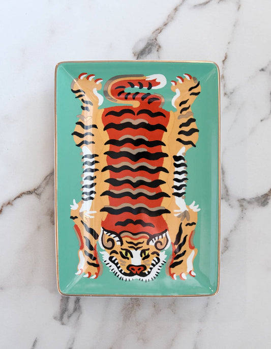 Porcelain Trinket Tray | Jade Tiger