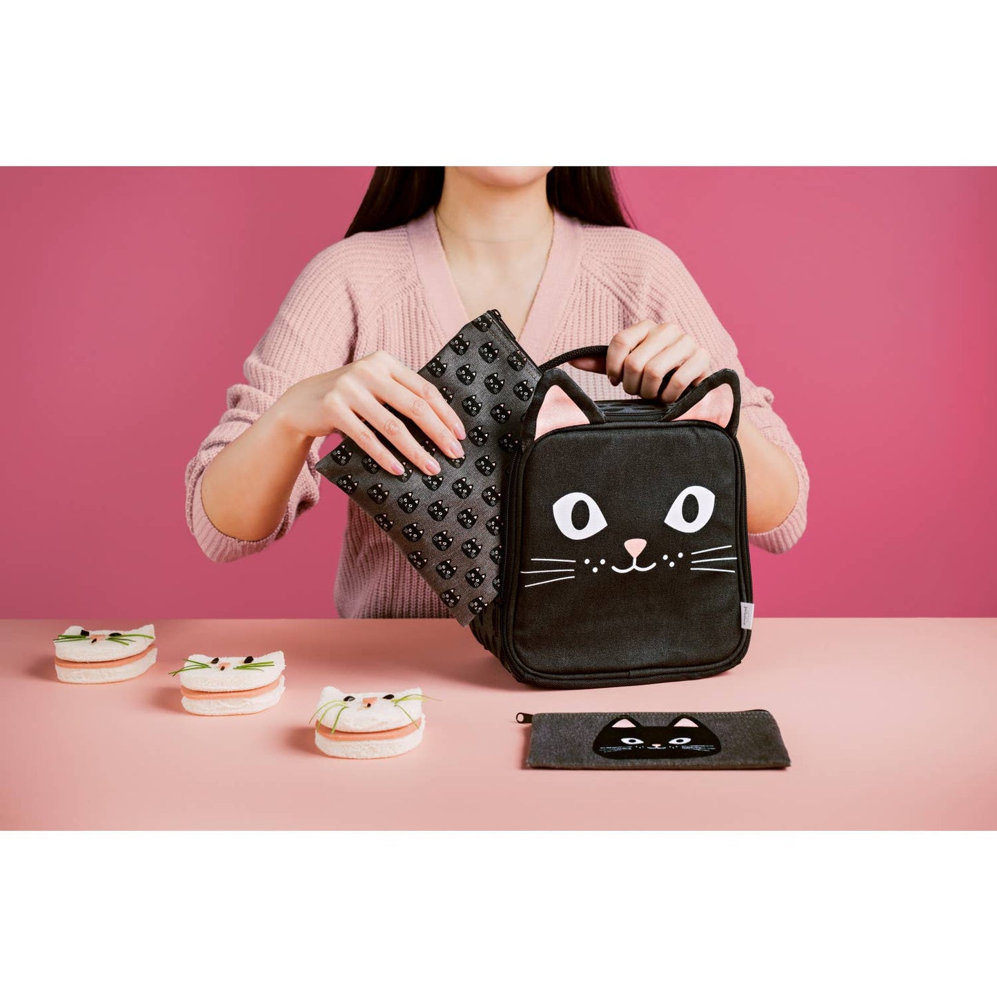 Daydream Cat Snack Bags Set of 2: Black