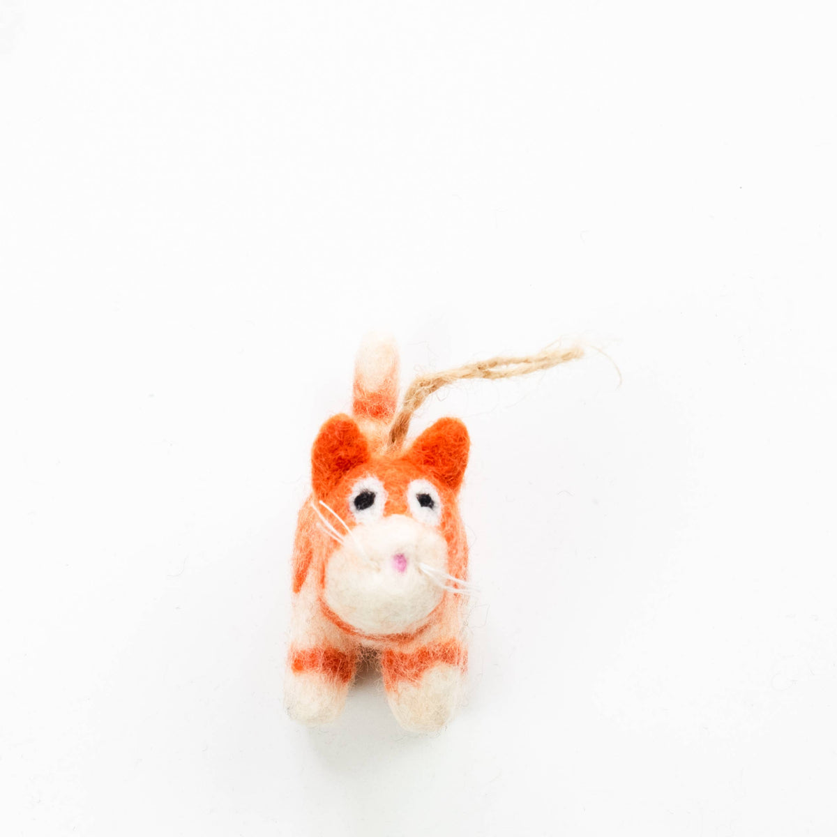 Ornament - Little Felt Cat - Orange Tabby