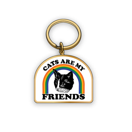 Cats Are My Friends Keychain