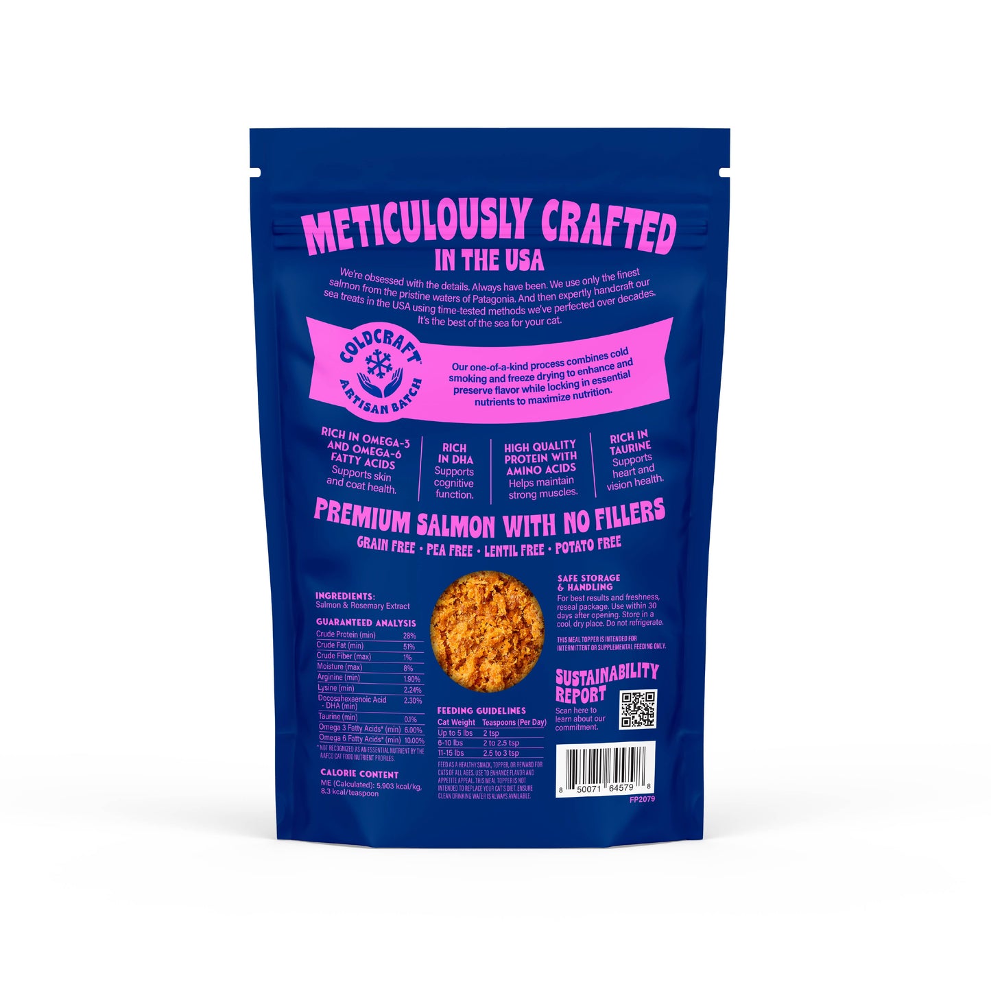 Freeze-Dried Salmon Sprinkles (Topper) for Cats, 6oz