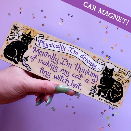 Tiny Witch Hat - Car Magnet