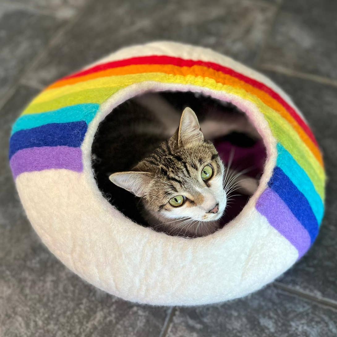 Rainbow Eco Kitty Cave - Cat Cave: With Bag