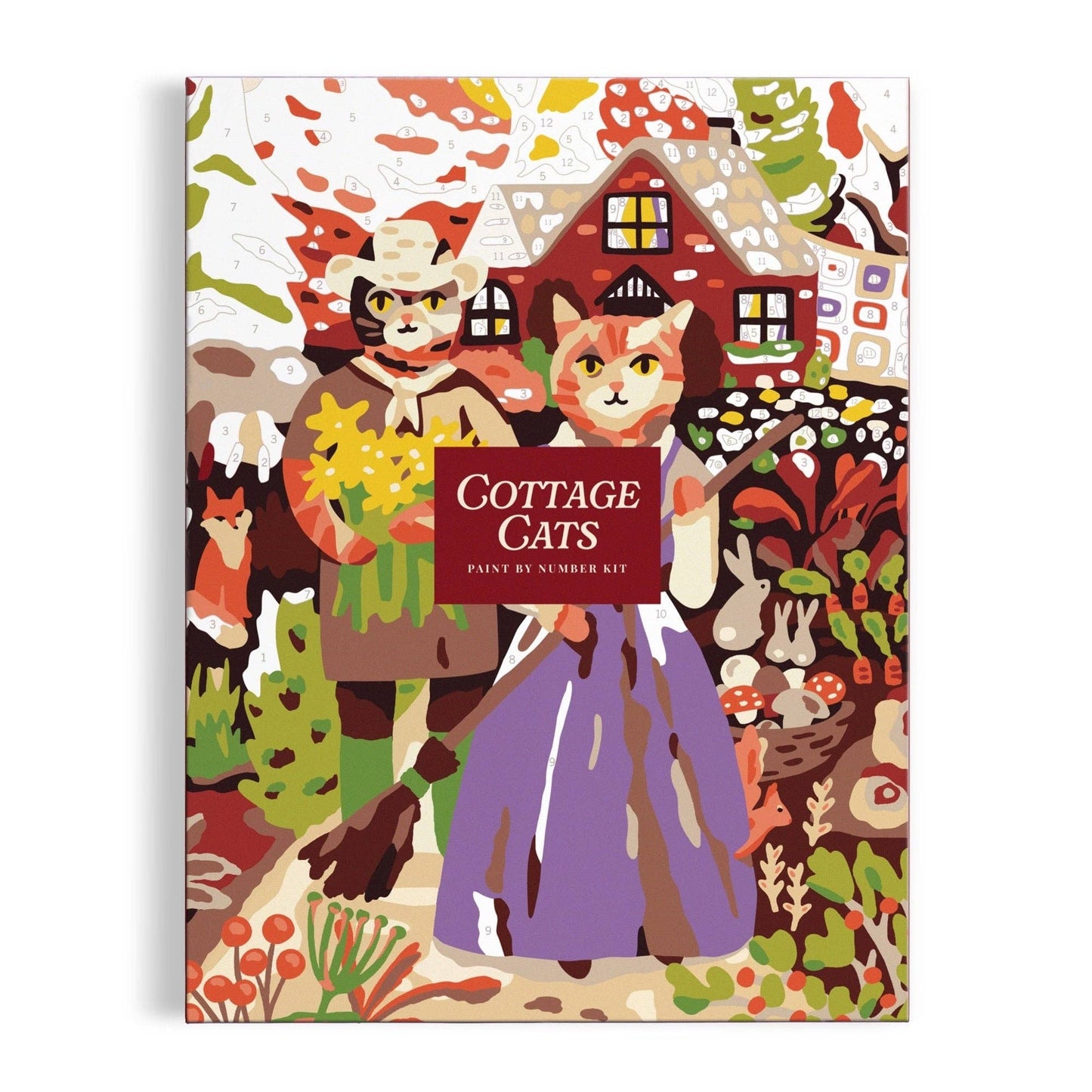 Cottage Cats 9 x 12 Paint by Number Kit