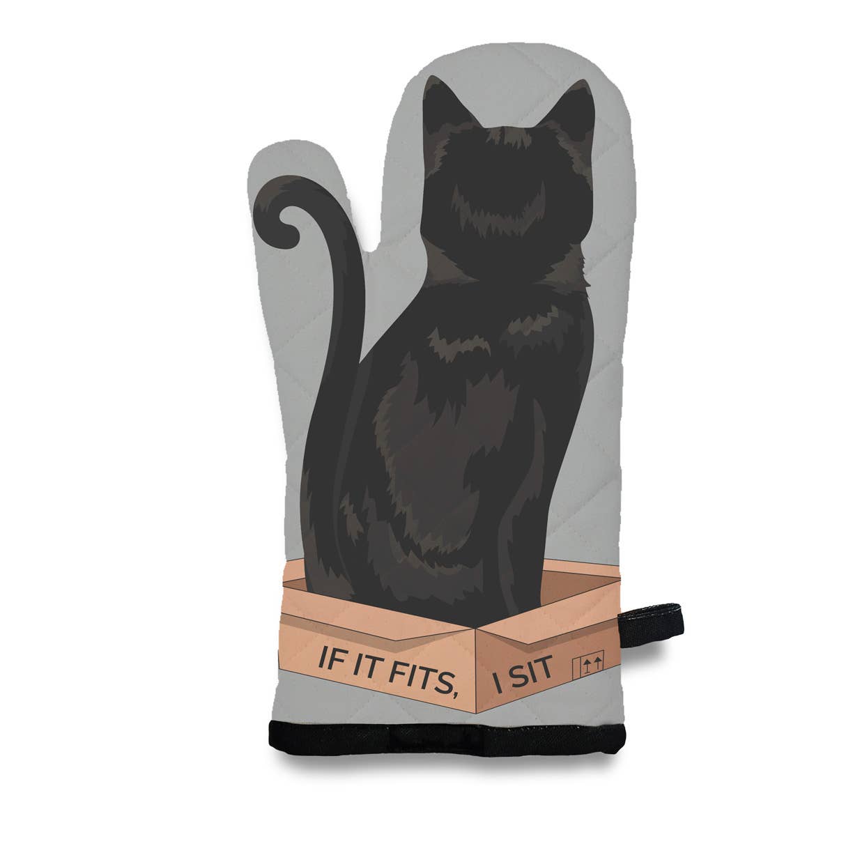 Black Cat - If It Fits, I Sit Oven Mitt 