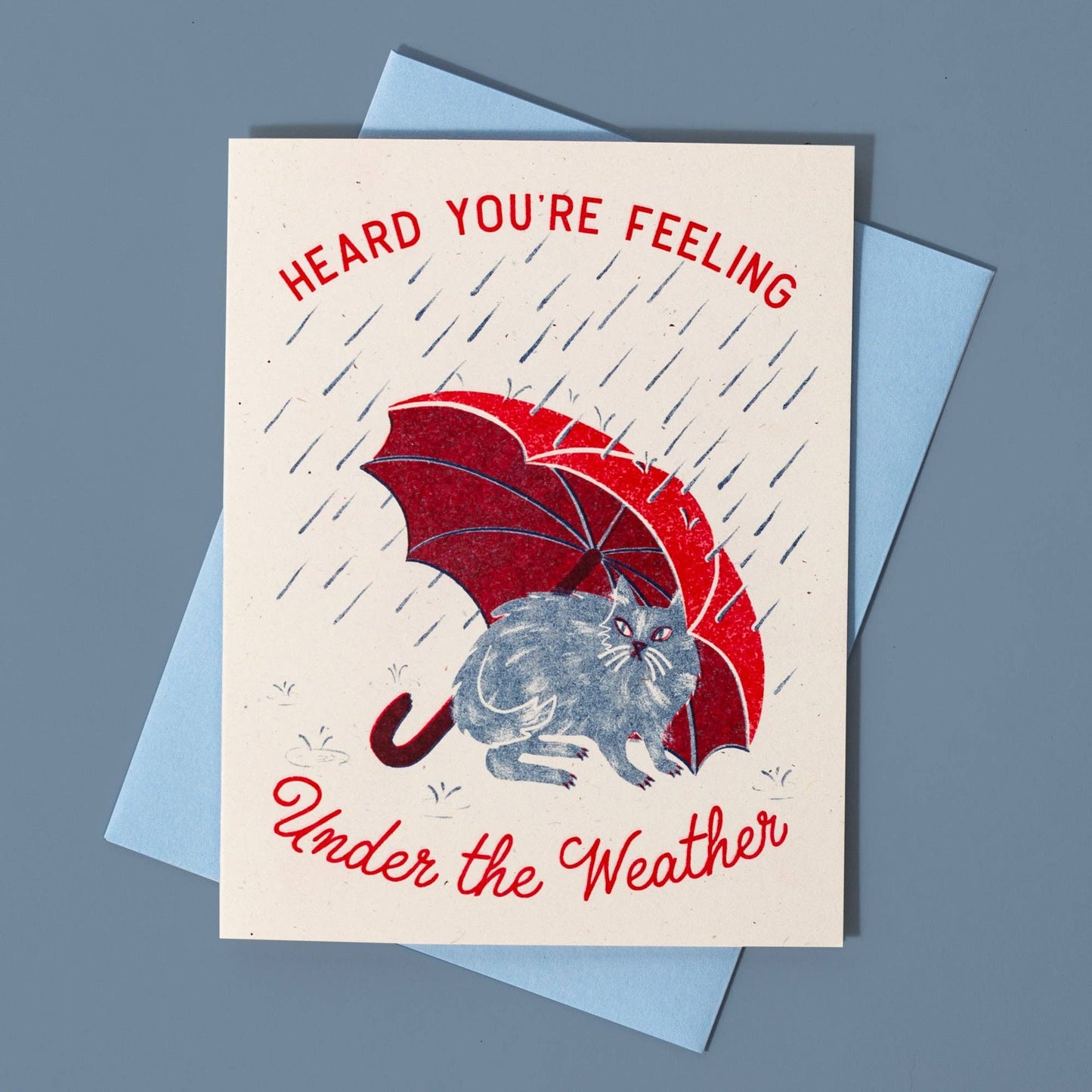 Risograph Get Well Card-BLANK INSIDE