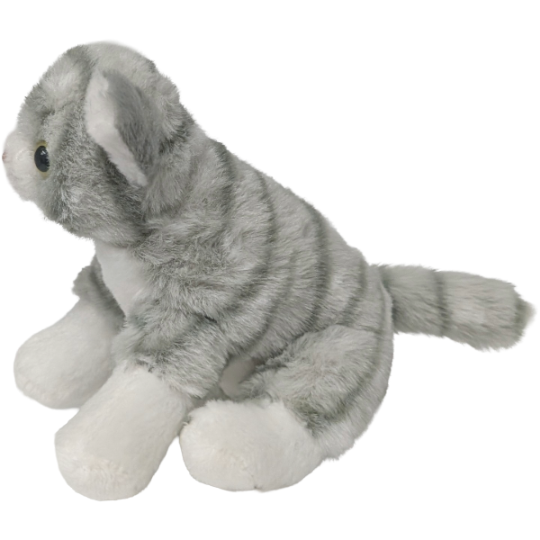 Canned Gray Tabby | Rescue Cat | Eco-Friendly Recycled Gift: Pop Top Lid
