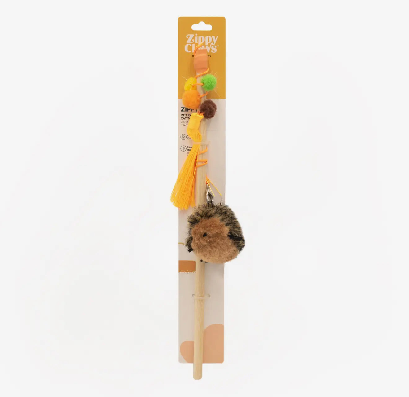 Zippyclaws Zippystick - Hedgehog - Cat Toy