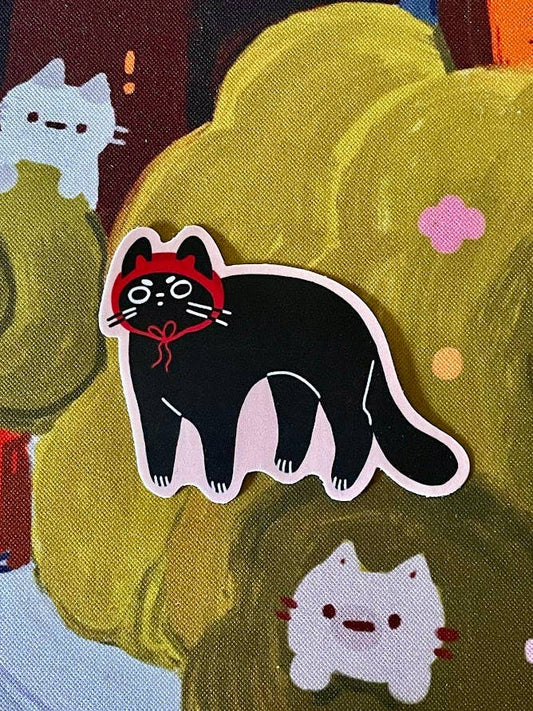 Evil Cat Matte Weatherproof Vinyl Sticker