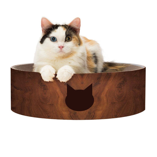 Cozy Cat Scratcher Bowl (Dark Cherry): Dark Cherry / L