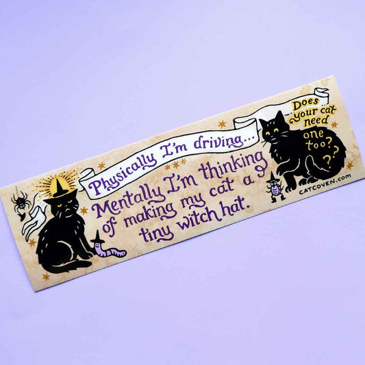 Tiny Witch Hat - Bumper Sticker