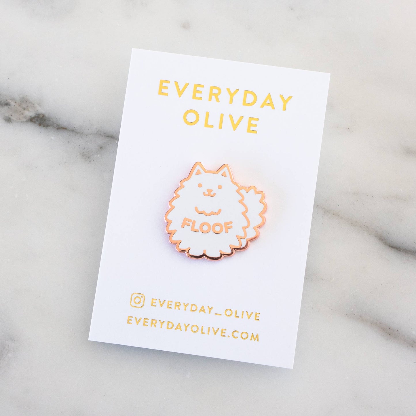 Floof Pin: Gold/grey