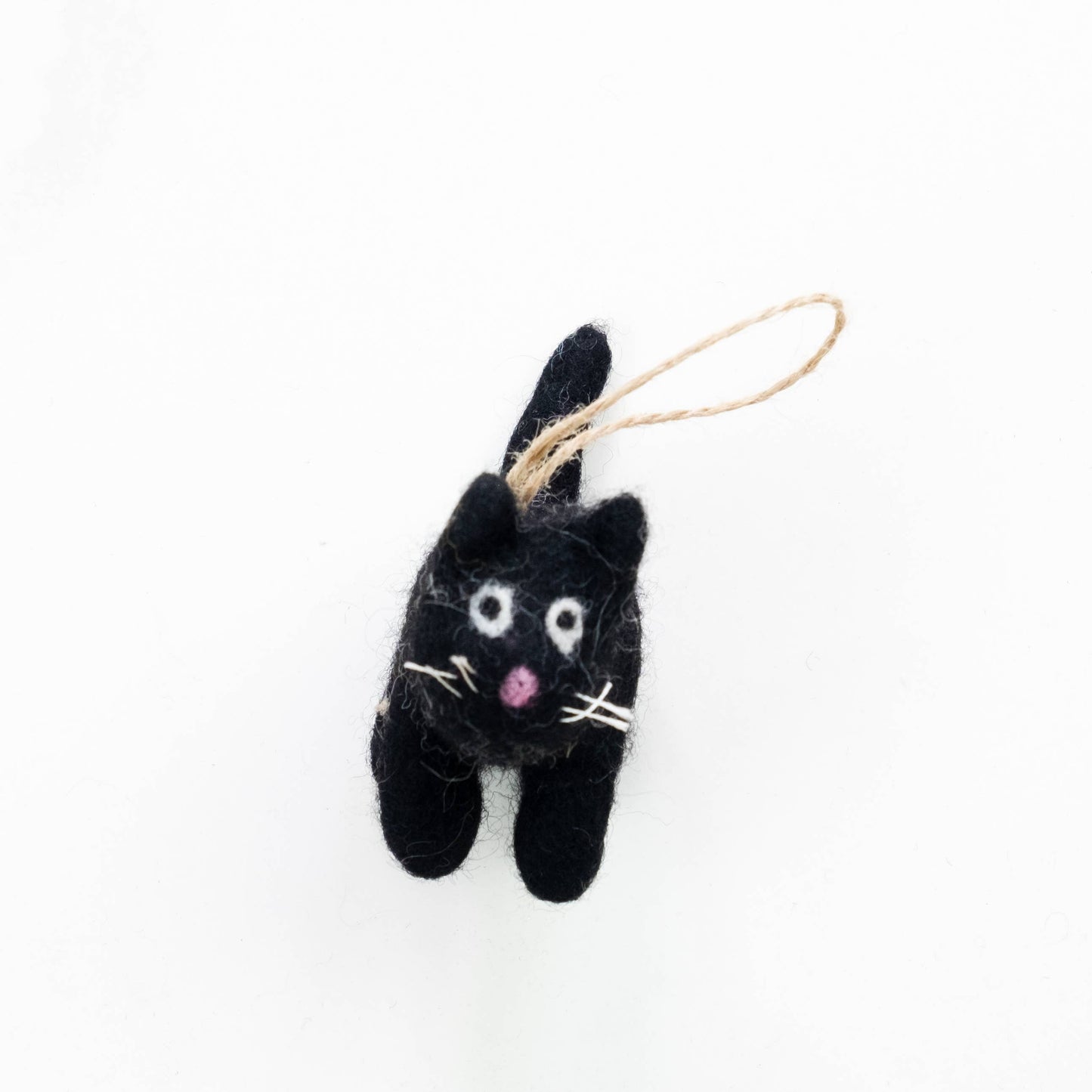 Ornament - Little Felt Cat - Black