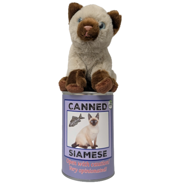 Canned Siamese | Rescue Cat | Eco-Friendly Recycled Gift: Pop Top Lid