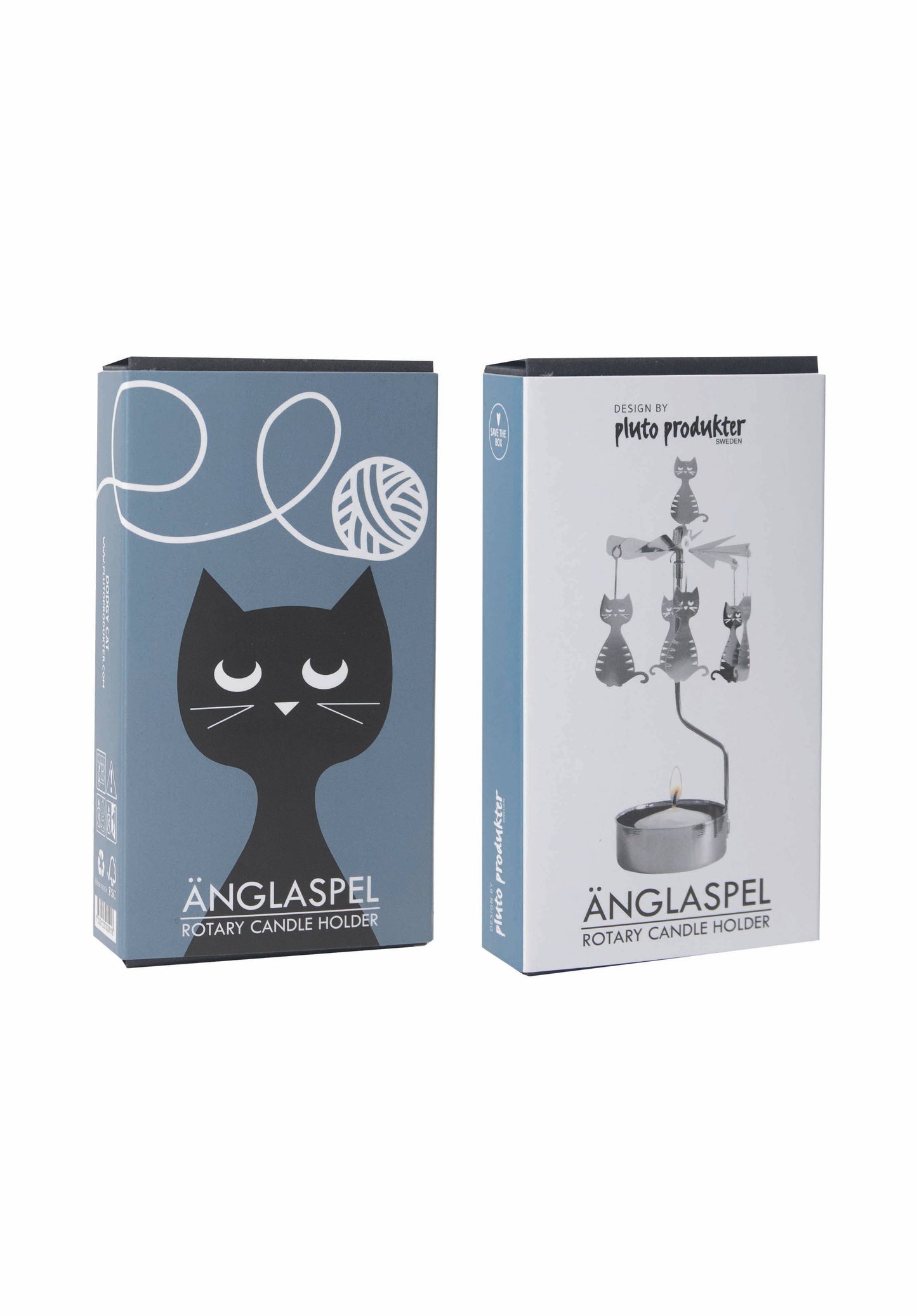 Rotary Candleholder, Dodgy Cat, Chrome Angel Chime Tealight Spinner