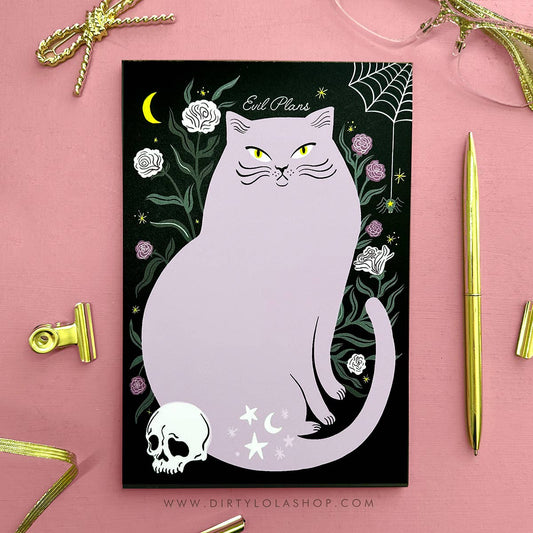 EVIL PLANS CAT NOTEPAD