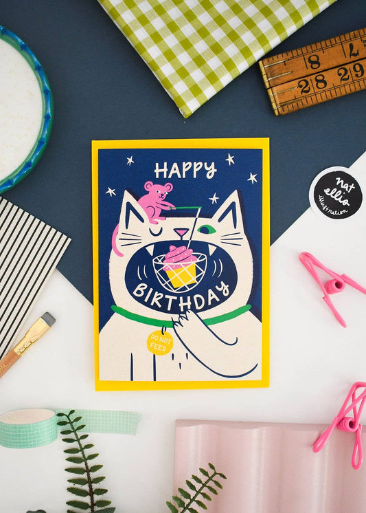 Happy Birthday Card - BLANK INSIDE