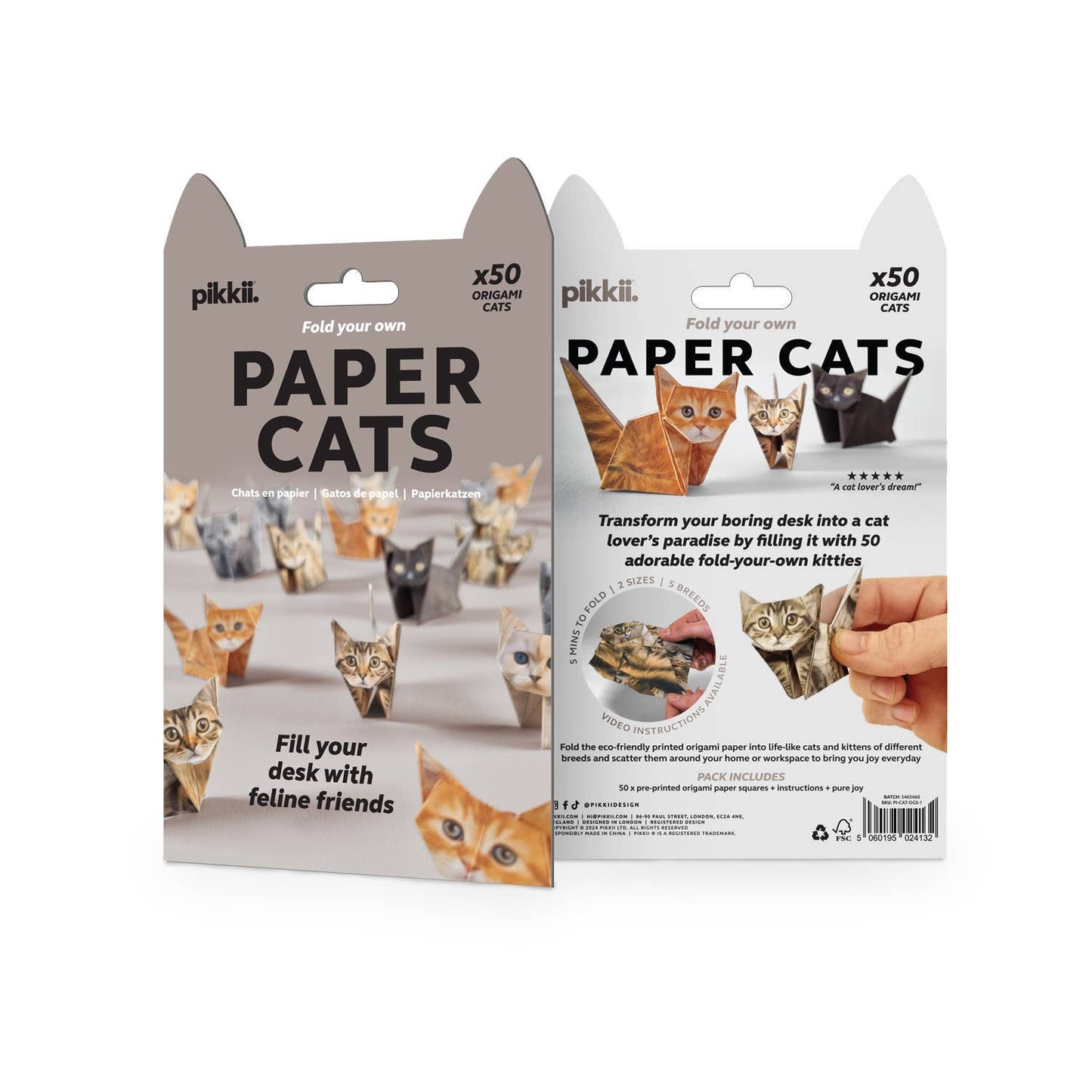 Paper Cats | Perfect For Cat Lovers | Cute DIY Origami Kit