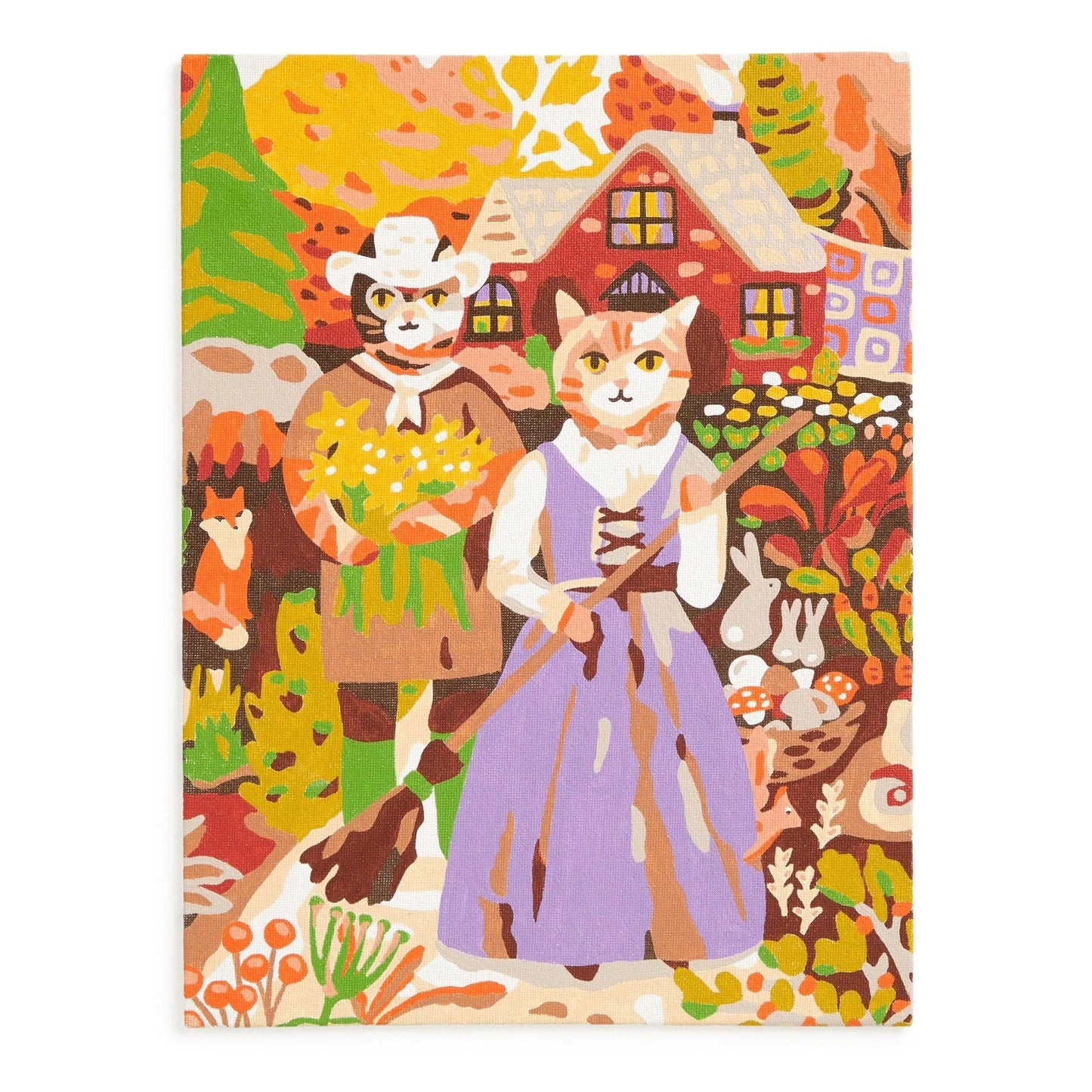 Cottage Cats 9 x 12 Paint by Number Kit