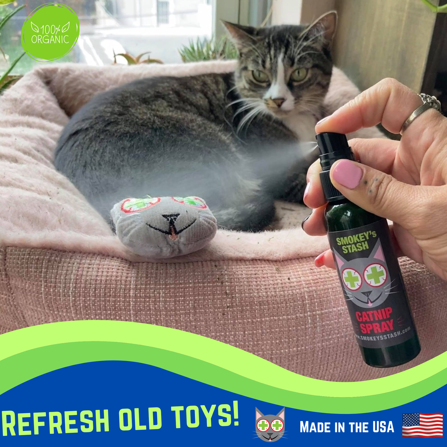 Smokey's Stash Catnip Spray 2oz Bottle