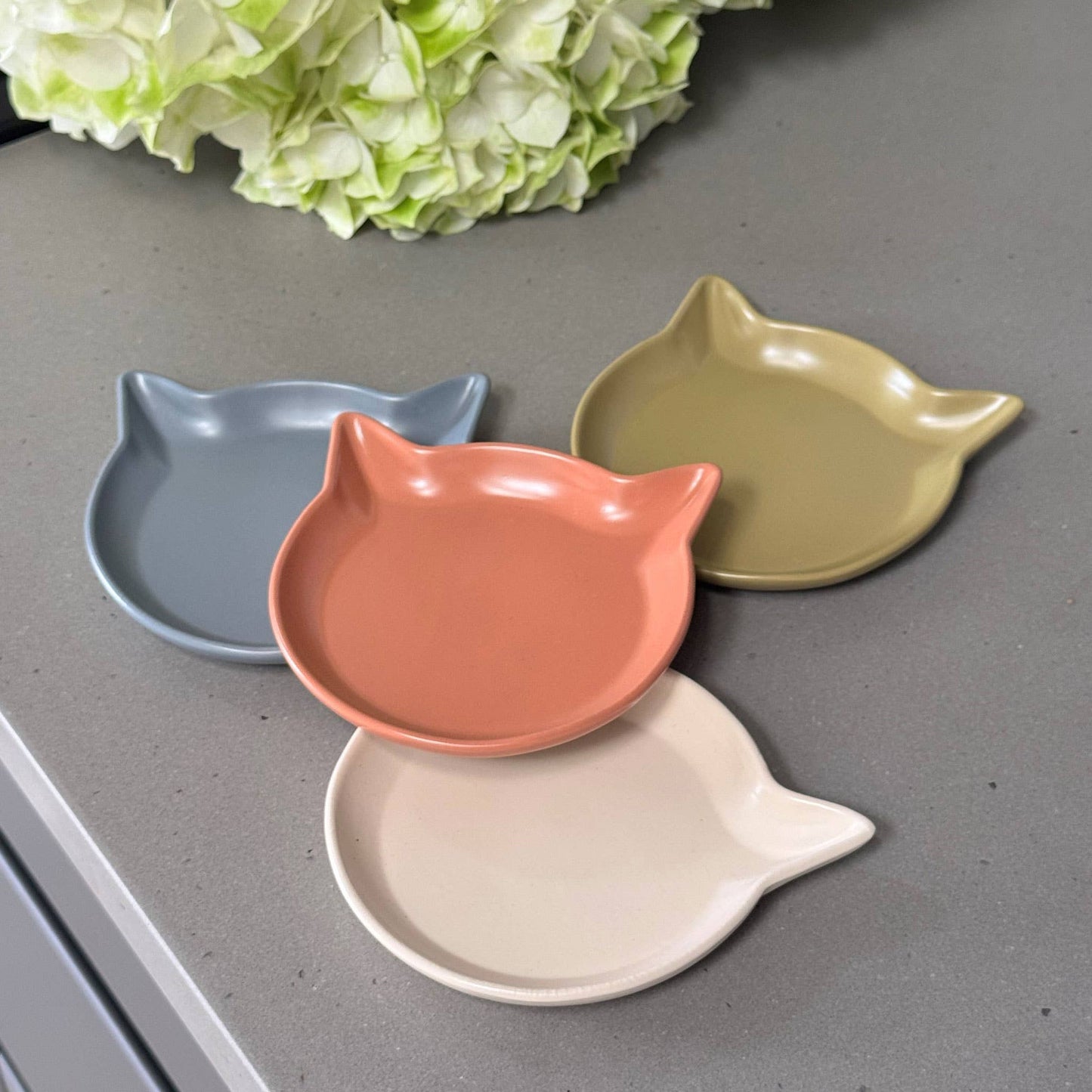 Mini Pet Food Dish or Coaster | Cat Head