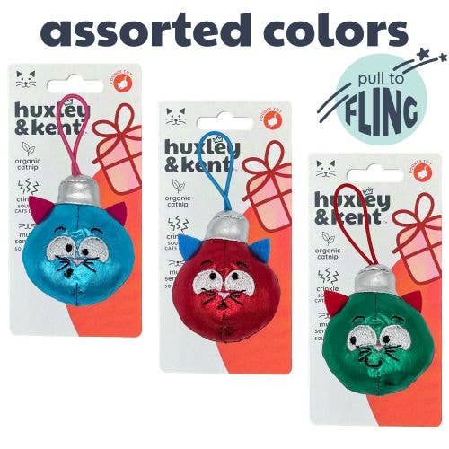 1 Ornament (Asstd. Colors) Flinger Cat Toy: One Size