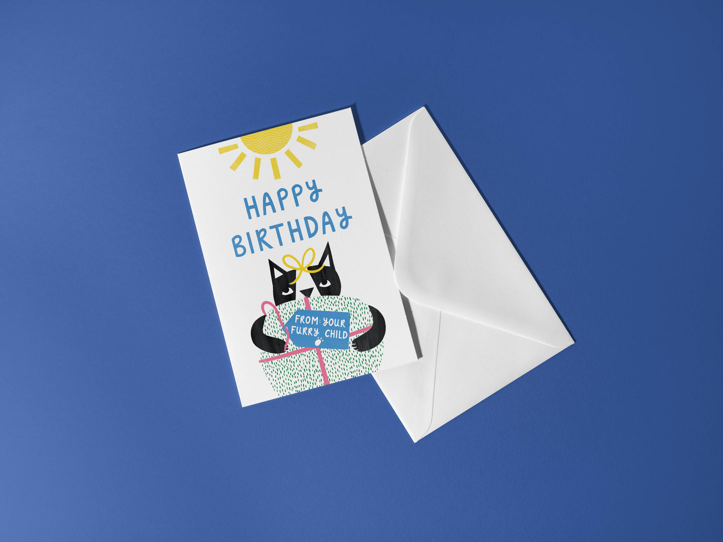 Happy Birthday From Your Furry Child- BLANK INSIDE